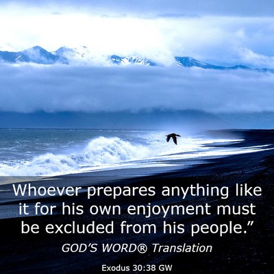 Picture 03 - Exodus 30:38 GW - Whoever prepares anything like it for his own - Bible Verse Picture