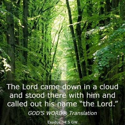 Picture 03 - Exodus 34:5 GW - The Lord came down in a cloud and stood there - Bible Verse Picture
