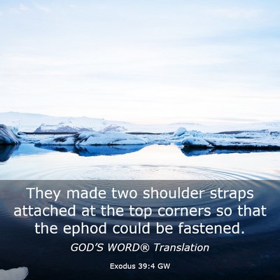 Picture 03 - Exodus 39:4 GW - They made two shoulder straps attached at the top - Bible Verse Picture