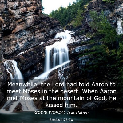 Picture 03 - Exodus 4:27 GW - Meanwhile, the Lord had told Aaron to meet Moses - Bible Verse Picture
