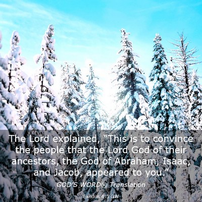 Picture 03 - Exodus 4:5 GW - The Lord explained, “This is to convince the - Bible Verse Picture