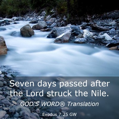 Picture 03 - Exodus 7:25 GW - Seven days passed after the Lord struck the - Bible Verse Picture