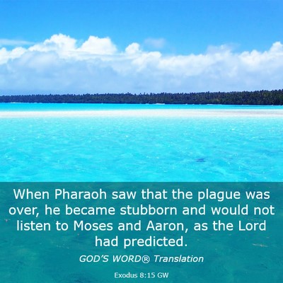 Picture 03 - Exodus 8:15 GW - When Pharaoh saw that the plague was over, he - Bible Verse Picture