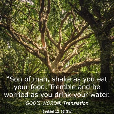 Picture 03 - Ezekiel 12:18 GW - “Son of man, shake as you eat your food. - Bible Verse Picture