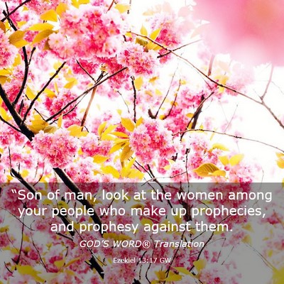 Picture 03 - Ezekiel 13:17 GW - “Son of man, look at the women among your - Bible Verse Picture