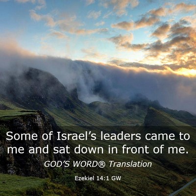 Picture 03 - Ezekiel 14:1 GW - Some of Israel’s leaders came to me and sat - Bible Verse Picture