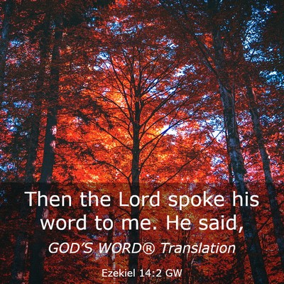 Picture 03 - Ezekiel 14:2 GW - Then the Lord spoke his word to me. He - Bible Verse Picture