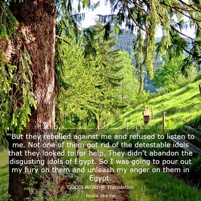 Picture 03 - Ezekiel 20:8 GW - “‘But they rebelled against me and refused to - Bible Verse Picture
