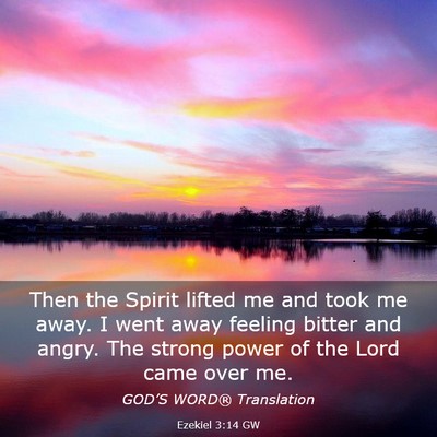 Picture 03 - Ezekiel 3:14 GW - Then the Spirit lifted me and took me away. I - Bible Verse Picture