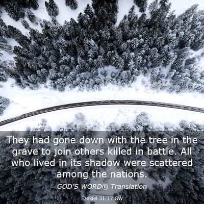 Picture 03 - Ezekiel 31:17 GW - They had gone down with the tree in the grave to - Bible Verse Picture
