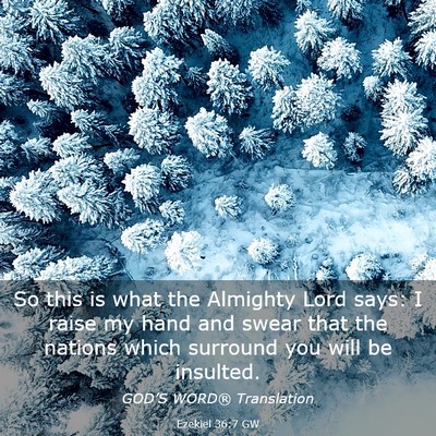 Picture 03 - Ezekiel 36:7 GW - So this is what the Almighty Lord says: I raise - Bible Verse Picture