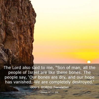 Picture 03 - Ezekiel 37:11 GW - The Lord also said to me, “Son of man, all the - Bible Verse Picture