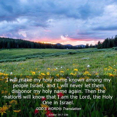 Picture 03 - Ezekiel 39:7 GW - I will make my holy name known among my people - Bible Verse Picture