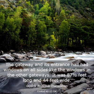 Picture 03 - Ezekiel 40:25 GW - The gateway and its entrance hall had windows on - Bible Verse Picture