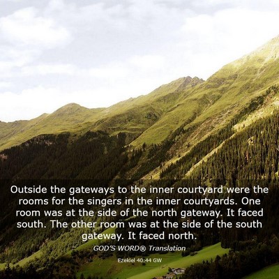Picture 03 - Ezekiel 40:44 GW - Outside the gateways to the inner courtyard were - Bible Verse Picture