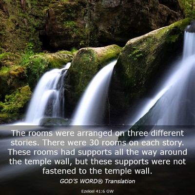 Picture 03 - Ezekiel 41:6 GW - The rooms were arranged on three different - Bible Verse Picture
