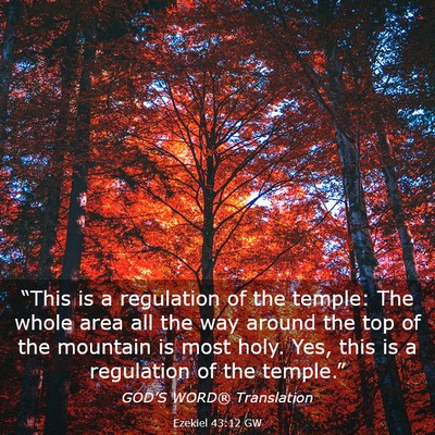 Picture 03 - Ezekiel 43:12 GW - “This is a regulation of the temple: The whole - Bible Verse Picture