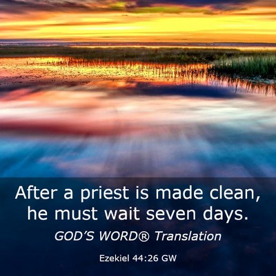 Picture 03 - Ezekiel 44:26 GW - After a priest is made clean, he must wait seven - Bible Verse Picture