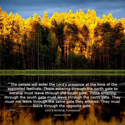 Picture 03 - Ezekiel 46:9 GW - “‘The people will enter the Lord’s presence - Bible Verse Picture