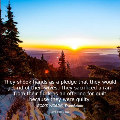 Picture 03 - Ezra 10:19 GW - They shook hands as a pledge that they would get - Bible Verse Picture