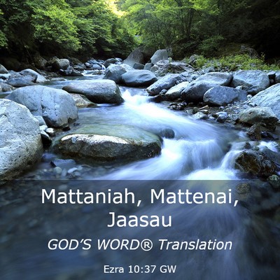 Picture 03 - Ezra 10:37 GW - Mattaniah, Mattenai, - Bible Verse Picture