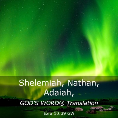 Picture 03 - Ezra 10:39 GW - Shelemiah, Nathan, - Bible Verse Picture