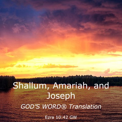 Picture 03 - Ezra 10:42 GW - Shallum, Amariah, and - Bible Verse Picture