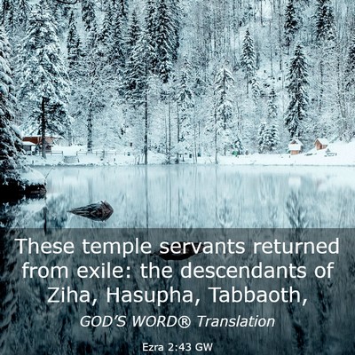 Picture 03 - Ezra 2:43 GW - These temple servants returned from exile: the - Bible Verse Picture