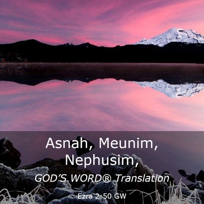Picture 03 - Ezra 2:50 GW - Asnah, Meunim, - Bible Verse Picture