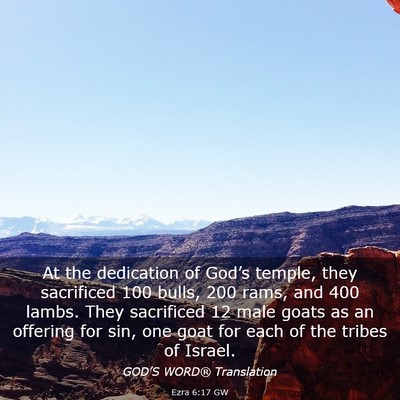 Picture 03 - Ezra 6:17 GW - At the dedication of God’s temple, they - Bible Verse Picture