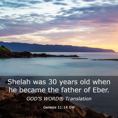 Picture 03 - Genesis 11:14 GW - Shelah was 30 years old when he became the father - Bible Verse Picture