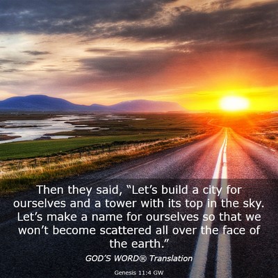 Picture 03 - Genesis 11:4 GW - Then they said, “Let’s build a city for - Bible Verse Picture