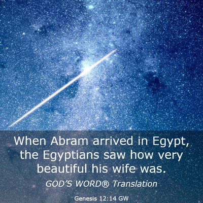 Picture 03 - Genesis 12:14 GW - When Abram arrived in Egypt, the Egyptians saw - Bible Verse Picture