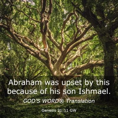Picture 03 - Genesis 21:11 GW - Abraham was upset by this because of his son - Bible Verse Picture