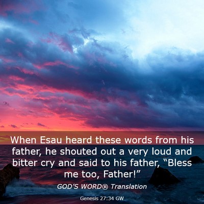 Picture 03 - Genesis 27:34 GW - When Esau heard these words from his father, he - Bible Verse Picture