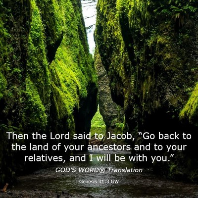 Picture 03 - Genesis 31:3 GW - Then the Lord said to Jacob, “Go back to the - Bible Verse Picture