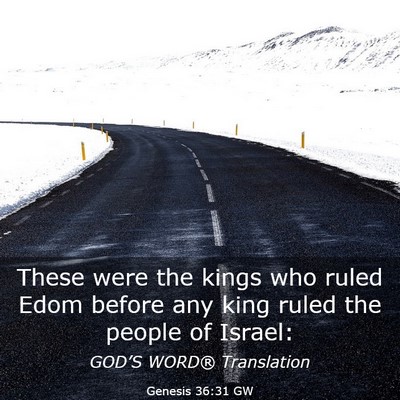Picture 03 - Genesis 36:31 GW - These were the kings who ruled Edom before any - Bible Verse Picture