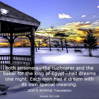 Picture 03 - Genesis 40:5 GW - both prisoners—the cupbearer and the baker for - Bible Verse Picture
