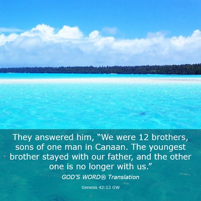 Picture 03 - Genesis 42:13 GW - They answered him, “We were 12 brothers, sons - Bible Verse Picture