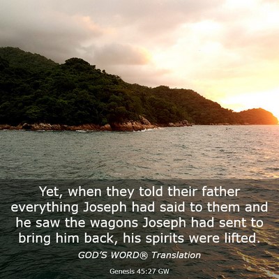 Picture 03 - Genesis 45:27 GW - Yet, when they told their father everything - Bible Verse Picture