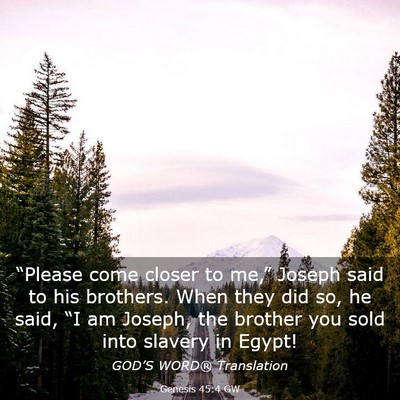 Picture 03 - Genesis 45:4 GW - “Please come closer to me,” Joseph said to - Bible Verse Picture