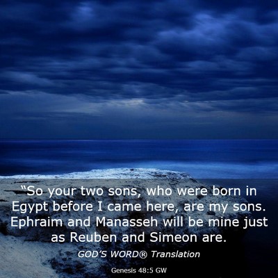 Picture 03 - Genesis 48:5 GW - “So your two sons, who were born in Egypt - Bible Verse Picture