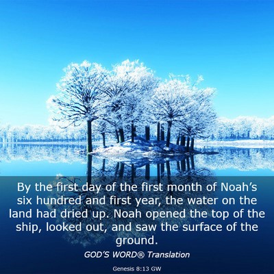 Picture 03 - Genesis 8:13 GW - By the first day of the first month of Noah’s - Bible Verse Picture
