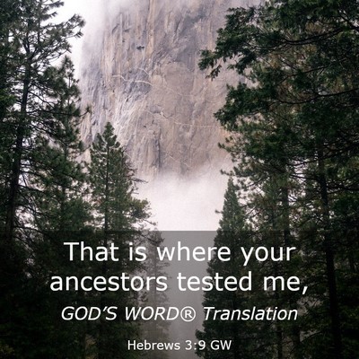 Picture 03 - Hebrews 3:9 GW - That is where your ancestors tested - Bible Verse Picture