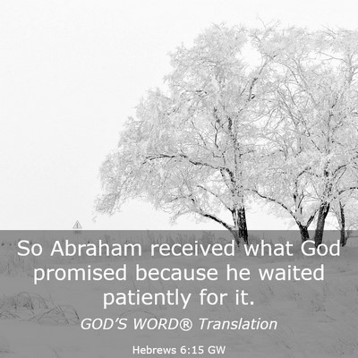 Picture 03 - Hebrews 6:15 GW - So Abraham received what God promised because he - Bible Verse Picture
