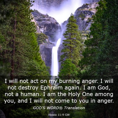 Picture 03 - Hosea 11:9 GW - I will not act on my burning anger. I will not - Bible Verse Picture