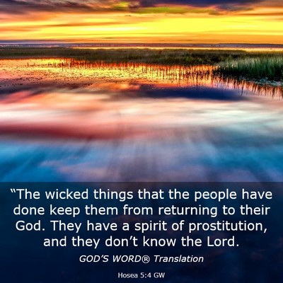 Picture 03 - Hosea 5:4 GW - “The wicked things that the people have done - Bible Verse Picture