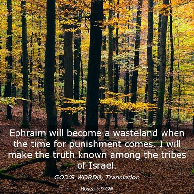 Picture 03 - Hosea 5:9 GW - Ephraim will become a wasteland when the time for - Bible Verse Picture
