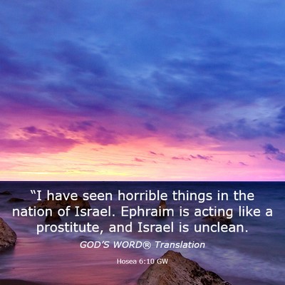 Picture 03 - Hosea 6:10 GW - “I have seen horrible things in the nation of - Bible Verse Picture