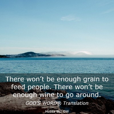 Picture 03 - Hosea 9:2 GW - There won’t be enough grain to feed people. - Bible Verse Picture